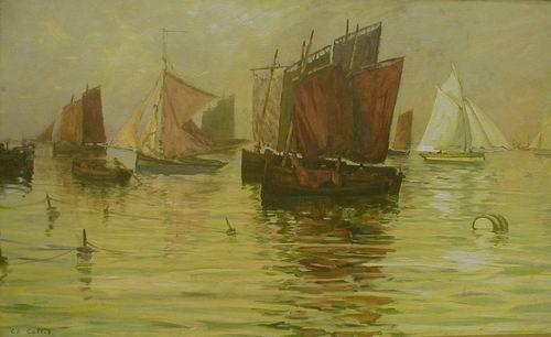 Charles Cottet Sailors Sweden oil painting art